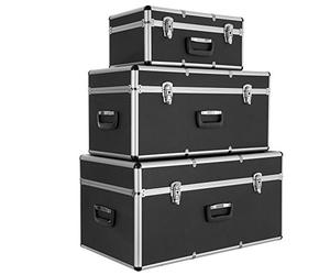 Arebos Set de 3 Valises de Transport en Aluminium - 200 L Volume Total, Verrouillables, Imperméables, Construction Renforcée, Utilisation Universelle | Boîtes de Transport