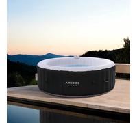 AREBOS Spa Gonflable 6 Places 2400W 130 Jets Massage Chauffant 40°C Jacuzzi LEDs