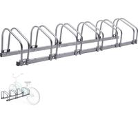 AREBOS Supports à vélos pour 5 vélos, supports multiples avec distance entre les roues de 21cm, support pour vélos avec largeur de pneus de 35-60 mm, support pour vélos 130 x 30 x 26 cm