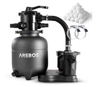 AREBOS Système de Filtre à Sable avec Pompe 700g de balles de Filtre