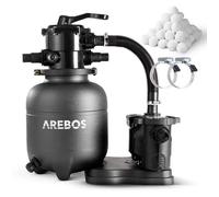 AREBOS Système de Filtre à Sable avec Pompe de 350 W Filtre à Sable Système