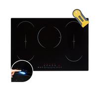 AREBOS Table cuisson à induction table cuisson vitrocéramique Autonome 5 zones