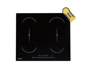 Arebos Table de cuisson à induction | 7200 W | 4 plans de cuisson avec 2 doubles zones flexibles | avec Sensor Touch, Minuterie, Sécurité enfants, Protection contre la surchauffe, Arrêt automatique