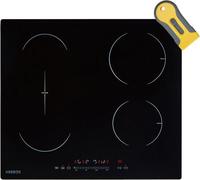 AREBOS Table de cuisson à induction 7200 W 4 plans de cuisson avec 2 zones flexibles 59 cm Autonome avec Sensor Touch, minuterie