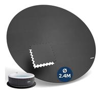 AREBOS Tapis de Protection Rond Ø 240 cm pour Piscine et Spa | Tapis Puzzle Isolant et antidérapant | Protection pour extérieur & Whirlpool Gonflable