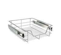 AREBOS Tiroir télescopique | Tiroir de Cuisine | Tiroir Suspendu | Glissières pour tiroirs | Tiroir 50 cm | Argént