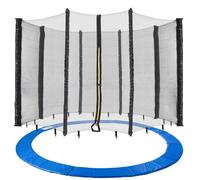 AREBOS Trampoline filet et bordure protection plusieurs tailles et poteaux incl.