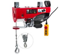 AREBOS Treuil électrique 1000W | 500-1000 kg | 12 m de hauteur de levage | Télécommande