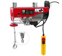 AREBOS Treuil électrique 1300W | 400-800 kg | 12 m de hauteur de levage | Télécommande