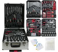 AREBOS Valise à outils 1200 pcs | Valise à roulettes & valise de transport pour atelier