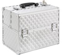 AREBOS Valise cosmétique 15L 32 x 27 x 22 cm Argent Alu incl. serrure & clé