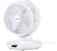 AREBOS Ventilateur de table 55 W Oscillation 3D 4 vitesses Minuterie 1-7 h Télécommande Silencieux ≤55 dB - Blanc