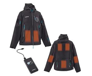 AREBOS Veste d'hiver imperméable, veste chauffante Soft Shell, 7 zones de chauffage y compris banque d'énergie 10000 mAh, 3 niveaux de chauffage, coupe-vent, unisexe taille XL