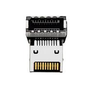 Arecobticy Adaptateur USB 3.1 Gen2 Type E vers C 10 Gbit/s 90 degrés en forme de L pour gestion des câbles de carte mère Adaptateur de type E vers type C