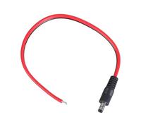 Arecobticy Câble d'alimentation mâle DC5521 14AWG 5,5 mm x 2,1 mm avec extrémités de fil nu pour caméras de sécurité et bandes LED mâle Power Pigtail