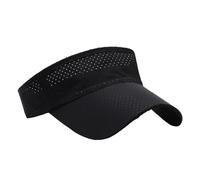 Arecobticy Chapeau de soleil en maille respirante avec sangle réglable et design à séchage rapide pour voyage, course à pied, camping, randonnée, camping, Noir , Taille unique
