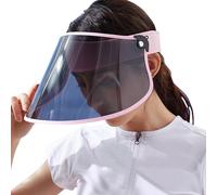 Arecobticy Chapeau pare-soleil portable et élégant pour femme avec verres colorés et protections supérieures vides pour une utilisation longue en extérieur - Visière unisexe réglable, D, Taille unique