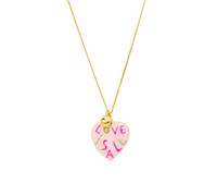 Arecobticy Collier artistique en forme de cœur coloré en acier inoxydable pour femme avec impression goutte d'huile pour une tenue décontractée, bijoux en acier inoxydable, taille unique, Comme décrit