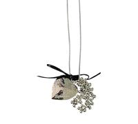 Arecobticy Collier avec pendentif en forme d'initiale romantique avec accents de perles - Bijoux en alliage robuste - Idée cadeau idéale pour un usage quotidien, taille unique, Comme décrit, Comme