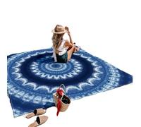 Arecobticy Couverture de plage pratique, imperméable, grand tapis de repas en plein air, convient pour les bains de soleil, la détente, design compact en polyester, tapis de repas en plein air