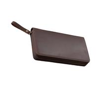 Arecobticy Couvertures en cuir pour ordinateur portable avec fente élastique pour stylo de 18 x 9 cm, étui fait à la main, organiseurs d'affaires pour les professionnels, Couleur café.