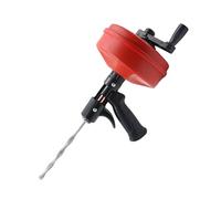 Arecobticy Déboucheur de vidange efficace à deux fonctions avec tambour de stockage et pièces en acier au carbone Outil de débouchage solide