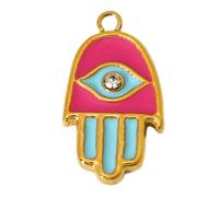 Arecobticy Élégant pendentif en forme de cœur avec main géométrique en acier inoxydable Bijoux 11 choix Pendentif en acier inoxydable, taille unique, Comme décrit, Comme décrit.