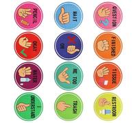 Arecobticy Lot de 12 affiches éducatives en papier pour salle de classe pour la communication non verbale et les besoins spéciaux, les étudiants, l'apprentissage de la langue