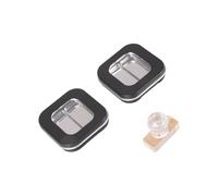 Arecobticy Lot de 2 boîtes à poudre à fermeture élégante avec tampon de presse sécurisé, texture en fer, étui de maquillage pour le rangement des produits cosmétiques, support de palette de couleurs