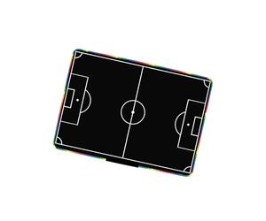Arecobticy Outil essentiel pour les entraîneurs de football, tableau LCD pour stratégie, guide du joueur sur écran de 50,8 cm, comprend un stylo tactile, un bouton d'effacement antichoc
