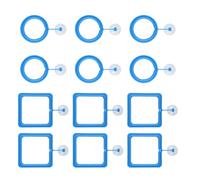 Arecobticy Petits aquariums avec anneaux de contention de nourriture ronds et carrés flottants pour un placement précis des aliments dans les réservoirs d'eau, cercles de flottaison des plantes