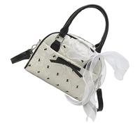 Arecobticy Sac à bandoulière tendance avec nœud en ruban 3 voies pour diverses occasions pratique en polyester, blanc, One Size