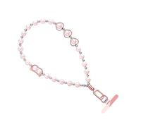 Arecobticy Sangles de téléphone sécurisées avec clip en métal et effet yeux de chat - Sangles de téléphone tendance en forme de cœur - Accessoire de luxe pour le sport, le shopping, les trajets