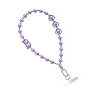 Arecobticy Sangles de téléphone sécurisées avec clip en métal et effet yeux de chat - Sangles de téléphone tendance en forme de cœur - Accessoire de luxe pour le sport, le shopping, les trajets