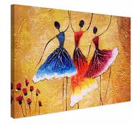 AREDE Tableau Décoration Murale sur Toile | Danseuses espagnoles | Art Déco Salon Chambre | Tableau Moderne 60 x 40 cm | Prêt à être accroché