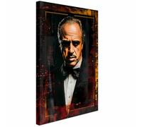 AREDE Tableau Décoration Murale sur Toile | Don Corleone Marlon Brando | Art Déco Salon Chambre | Tableau Moderne 40 x 60 cm | Prêt à être accroché