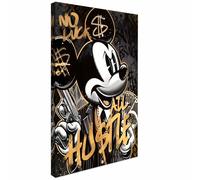 AREDE Tableau Décoration Murale sur Toile | La combine de Mickey | Art Déco Salon Chambre | Tableau Moderne 60 x 40 cm | Prêt à être accroché