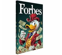 AREDE Tableau Décoration Murale sur Toile | Le magnat des millions | Art Déco Salon Chambre | Tableau Moderne 40 x 60 cm | Prêt à être accroché