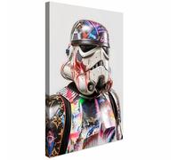 AREDE Tableau Décoration Murale sur Toile | Le soldat graffiti | Art Déco Salon Chambre | Tableau Moderne 60 x 40 cm | Prêt à être accroché