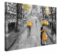 AREDE Tableau Décoration Murale sur Toile | Reproduction à l'huile de Paris | Art Déco Salon Chambre | Tableau Moderne 60 x 40 cm | Prêt à être accroché