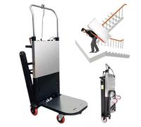 Aredwhiterui Chariot Électrique Escalier - Diable Pliable 1000W, Capacité 500 kg, Commande 3 Vitesses & Chenilles Tout-Terrain, Batterie 24Ah Amovible pour Monte-Charge Escalier (62 Marches/Min)