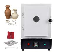 Aredwhiterui Four Électrique 1500W avec Fenêtre d’Observation - Four de Poterie pour Fabrication de Bijoux, Poterie à Domicile, Émaillage, Recuisson - Kit de Fusion