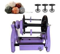 Aredwhiterui Rouet Électrique avec 3 Bobines, Machine À Enrouler Le Fil Automatique - Capacité De 120g, Commutation Avant Et Arrière, Rouet À Vitesse Continue, pour Le Tissage du Fil,Purple