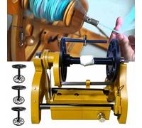 Aredwhiterui Rouet Électrique Domestique, Mini Rouet À Laine - Commutation Avant/Arrière + Vitesse Maximale 800 TR/Min + Capacité 4oz (120G), pour Torsion De Fibres De Laine, 3 Bobines,Gold
