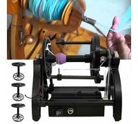 Aredwhiterui Rouet Électrique Domestique, Mini Rouet À Laine - Commutation Avant/Arrière + Vitesse Maximale 800 TR/Min + Capacité 4oz (120G), pour Torsion De Fibres De Laine, 3 Bobines,Black