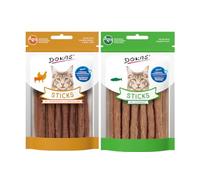 arelf Bundle Dokas Cat Snack Sticks Mélange de friandises pour chat - Bâtonnets souples avec viande et poisson - Haute teneur en viande - Snack pour chat doux - Sans additifs (2 x 60 g, paquet mixte)