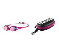 arena - 1E362 - Lunettes de Piscine - Mixte Enfant - Rose (Pink/White) - Taille Unique & Étui à Lunettes de Natation, Unisexe, Noir/Blanc/Fuchsia, Taille Unique