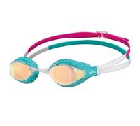 arena Airspeed Mirror Lunettes de Natation Anti-Buée pour Adultes et Unisexe, Lunettes de Piscine avec Verres Larges, Protection UV, 3 Ponts de Nez Interchangeables, Joints nid d'abeilles