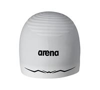 Arena Bonnet de bain Aquaforce Wave – Silicone unisexe pour compétition – Blanc M