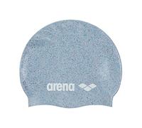 Arena Bonnet de Bain Classique Unisexe en Silicone recyclé, pour l’entraînement intensif et la Course, Confortable, pour Cheveux Longs - Gris/Multicolore